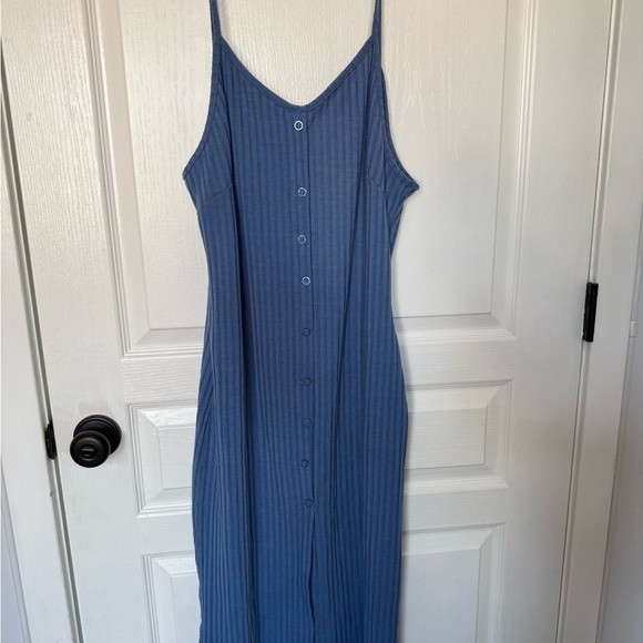 Say What Blue Strappy Midi Dress - Picture 1 of 9
